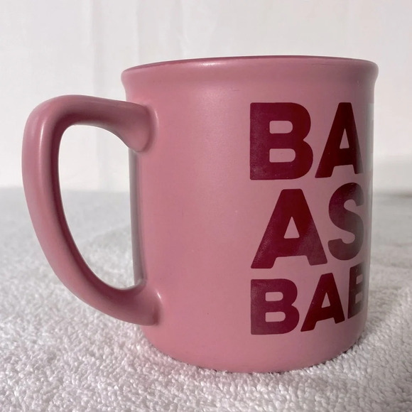 Abbott Pink Burgundy Ceramic Bad Ass  Babe Mug Coffee Cup - Picture 2 of 12